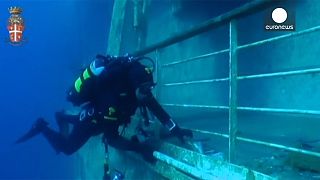 Watch: underwater footage from inside the wreck of Costa Concordia