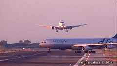 Video: Ein Beinah-Crash am Flughafen Barcelona?