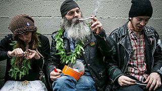 Pot smokers made to wait on first day of sales in Washington state