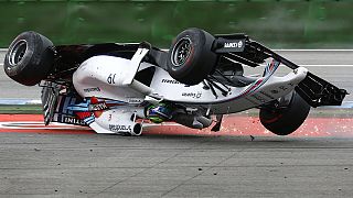 F1 Germany: Massa flips in first-corner crash