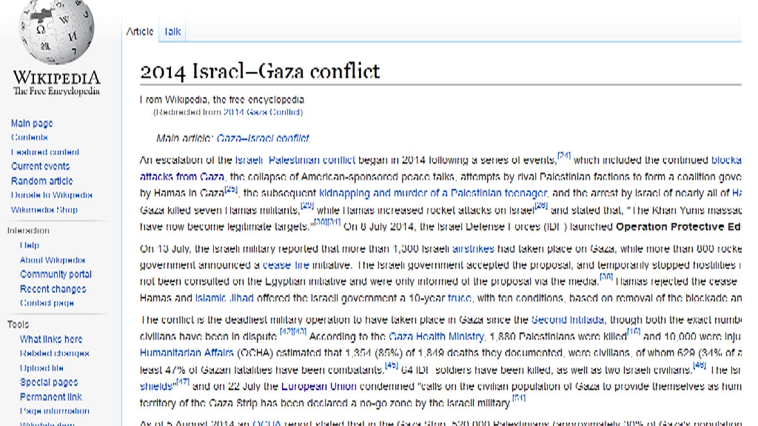 The bigger picture: Wikipedia's versions of the Gaza conflict