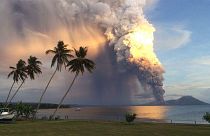 Watch: huge plume of smoke after eruption in Papua New Guinea