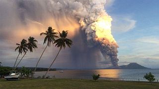 Watch: huge plume of smoke after eruption in Papua New Guinea