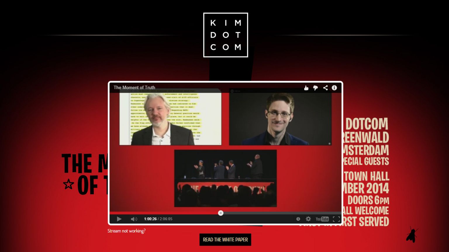 Snowden, Assange, Dotcom rally against surveillance in New Zealand