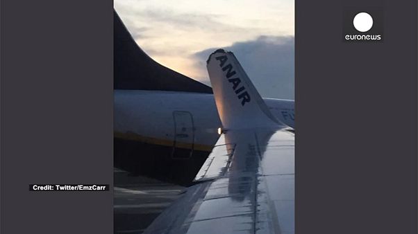 Von Passagier gefilmt: Flugzeuge stoßen in Irland zusammen Von Passagier gefilmt: Flugzeuge stoßen in Irland zusammen