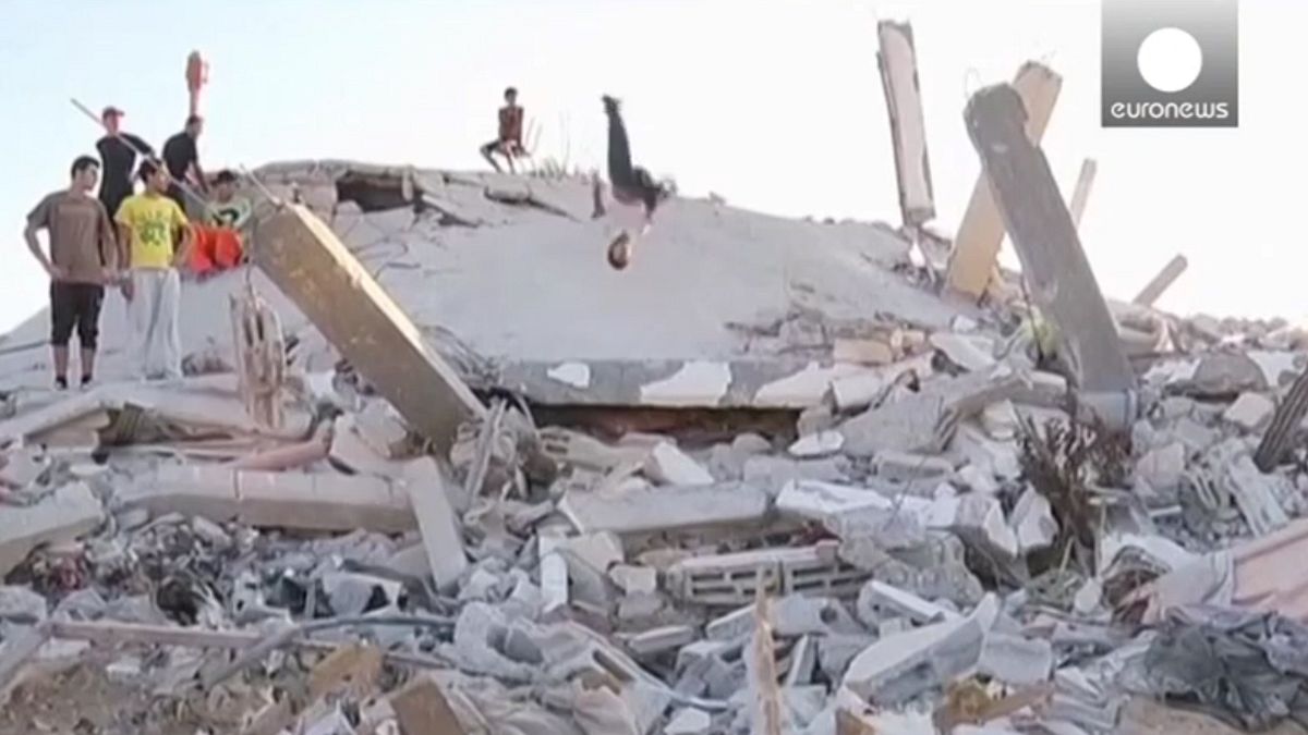 'Parkour' entre las ruinas de Gaza