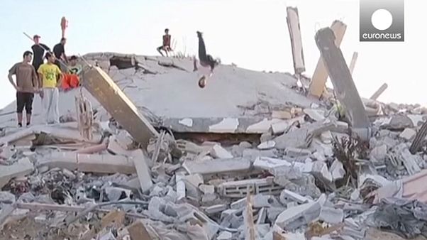 'Parkour' entre las ruinas de Gaza 'Parkour' entre las ruinas de Gaza