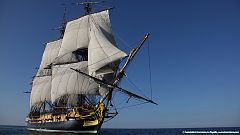 L'Hermione, réplique de la frégate de La Fayette, rêve d'Amérique