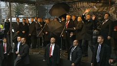 Czech president pelted and booed during Velvet Revolution anniversary speech