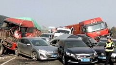 China: 2 dead and 20 injured in massive highway pile-up