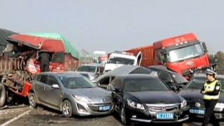 China: 2 dead and 20 injured in massive highway pile-up