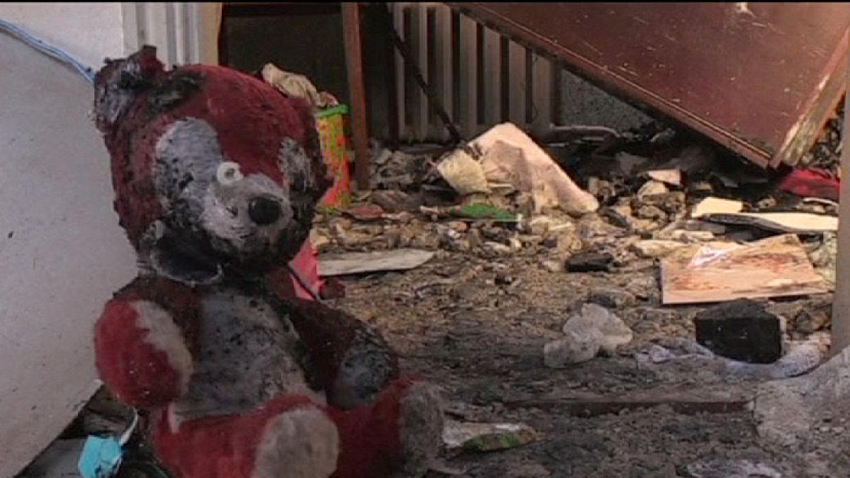 الازمة الاوكرانية: الدمار في دونيتسك بعد القصف المدفعي