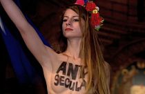 Femen-Protest gegen Papst-Besuch in Straßburg