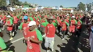 Milhares de participantes na Great Ethiopian Run