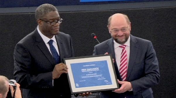 Mukwege nahm Sacharow-Preis entgegen Mukwege nahm Sacharow-Preis entgegen