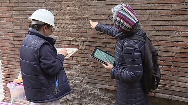 Colosseo: parte il restauro del muro sfregiato dal turista Colosseo: parte il restauro del muro sfregiato dal turista