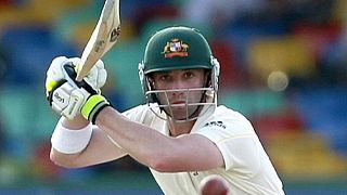 Bola fatal para o internacional australiano de críquete Phillip Hughes