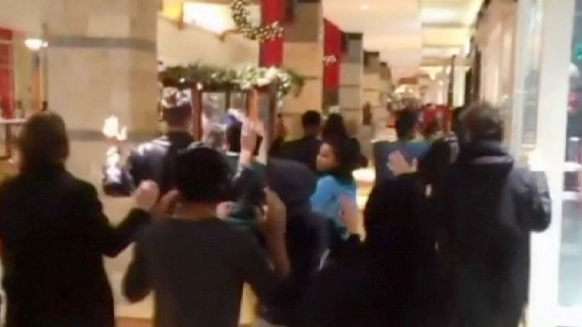 Black Friday shopping protest in Ferguson over Michael Brown shooting