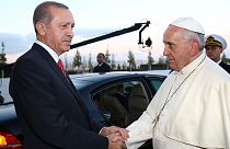 Il papa ad Ankara incontra il presidente turco Erdogan
