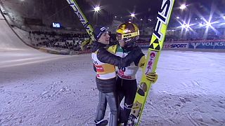 Skispringen: Ammann und Kasai siegen gemeinsam in Ruka - Freund Dritter