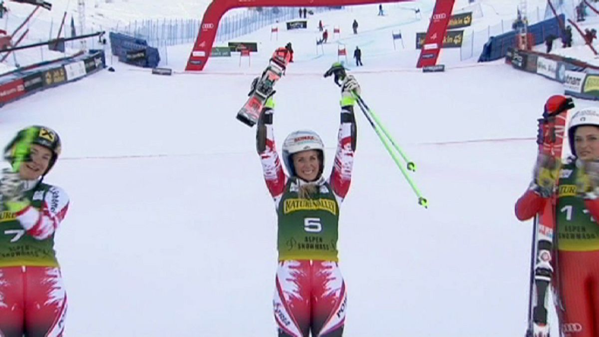 Eva-Maria Brem earns maiden World Cup giant slalom title