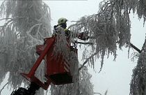 Ice and winds cause havoc in east and central Europe