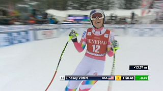 Vonn recupera la sonrisa en Lake Louise