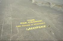 Greenpeace-Transparent bei Nazca-Linien