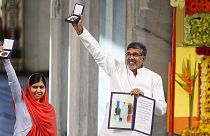 اعطای جایزه صلح نوبل به دو برنده پاکستانی و هندی