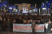 Los pensionistas griegos reclaman su paga extra de Navidad