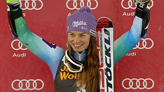 Maze wins Are giant slalom as she clinched her third victory of the season.