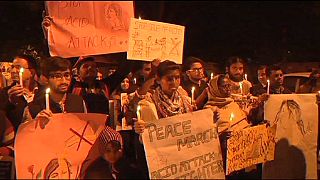 Manifestación en la India contra las violaciones