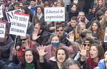 Tüntetés a tüntetésekért Madridban