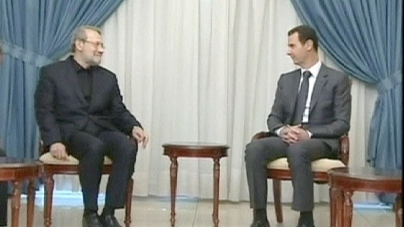 Le chef du Parlement iranien rencontre Bachar al-Assad à Damas