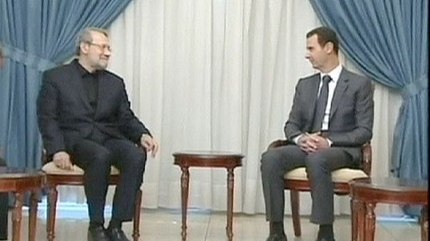 Le chef du Parlement iranien rencontre Bachar al-Assad à Damas Le chef du Parlement iranien rencontre Bachar al-Assad à Damas
