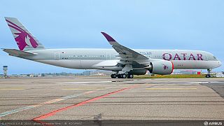 Qatar airlines take delivery of first Airbus A350