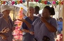 Nurses offer Christmas spirit to Ebola patients in Sierra Leone