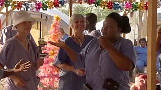 Nurses offer Christmas spirit to Ebola patients in Sierra Leone