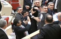 درگیری فیزیکی در پارلمان گرجستان