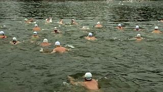 Baignade glacée au lendemain de Noël