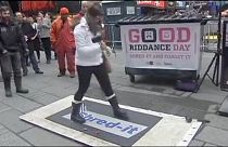 Times Square: 'Dia da Boa Libertação' do que não quer para 2015