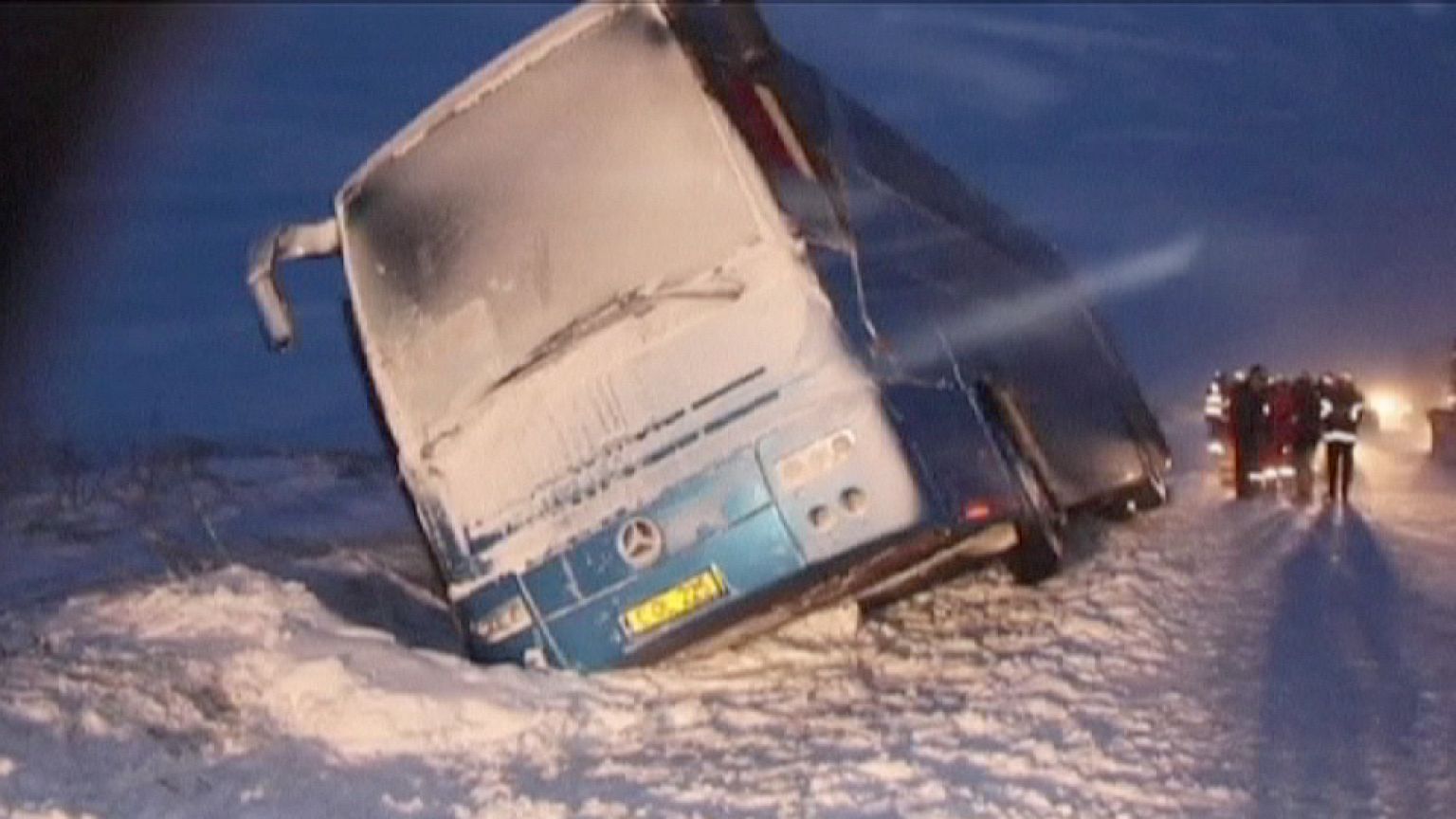Romania trapped by snow