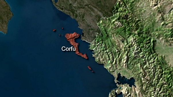 Frachter vor Korfu in Seenot Frachter vor Korfu in Seenot