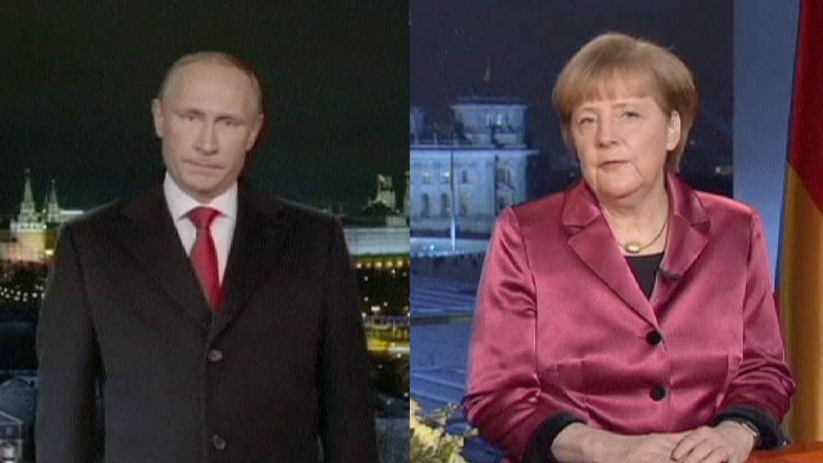 Putyin és Merkel is kitért az ukrán válságra újévi beszédében