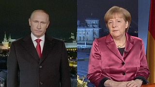 Ucrania, presente en los discursos de Fin de Año de Putin y Merkel