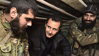 Syrian President visits soldiers in Damascus in rare public appearance