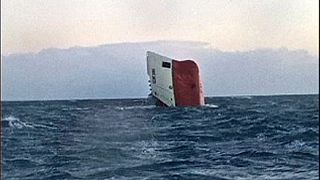 Eight crew missing after cargo ship overturns off Scotland