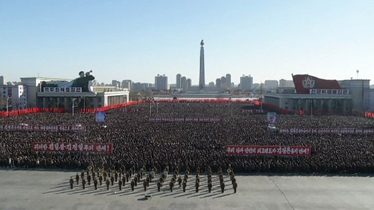 Thousands rally in North Korea in support of Kim Jong-un