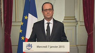 French President Francois Hollande calls for unity after the killings in Paris