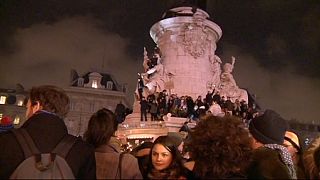 Tens of thousands hold a vigil for the victims of the Paris terror attack